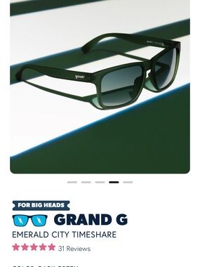 goodr Grand G Sunglasses — Emerald Green Frame